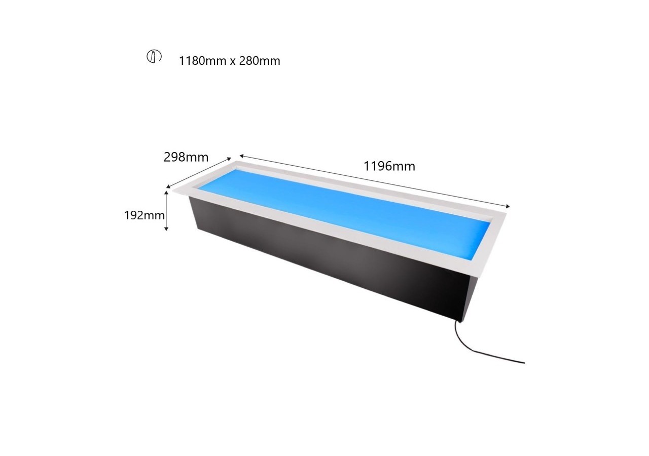 Panneau LED "Blue Skylight" SMART-Effet de ciel-Daylight-100W-120x30cm - B5228-BS-120X30-S - Barcelona LED