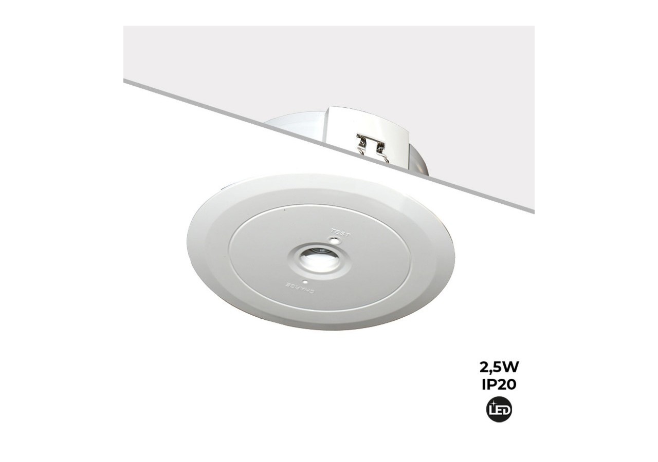 Bloc de secours LED encastré 150lm 2,5W-3 heures IP20 - K1057 - Barcelona LED