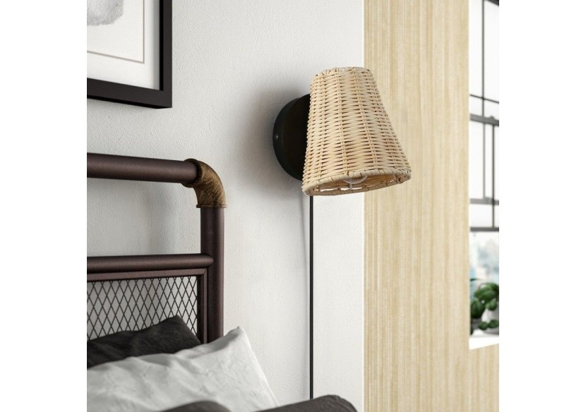 Applique murale en osier "BLIND". - LM160 - Barcelona LED