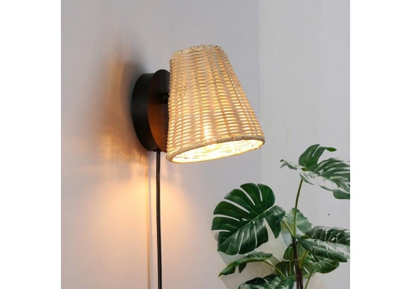 Applique murale en osier "BLIND". - LM160 - Barcelona LED