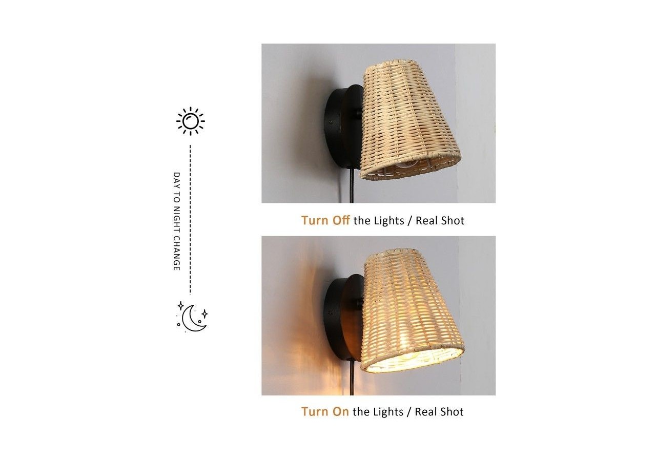 Applique murale en osier "BLIND". - LM160 - Barcelona LED