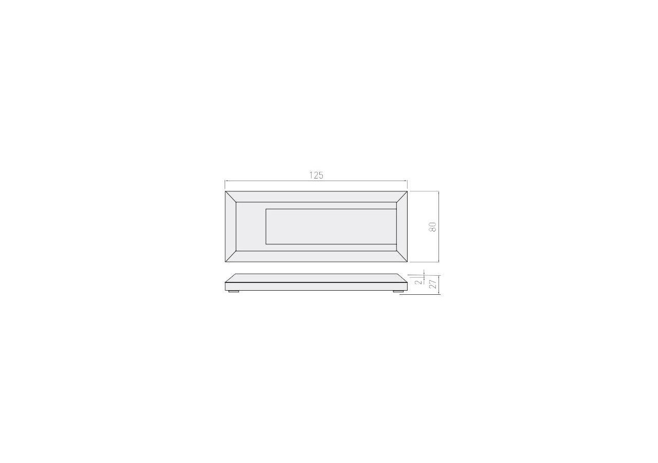 Balise rectangulaire 1w 230V 120x80mm ip65 3000k - B51003 - Barcelona LED