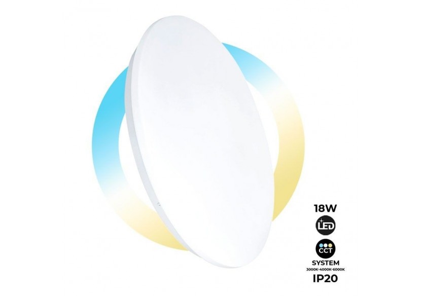 Plafonnier LED rond BASIC CCT en saillie-18W-IP20 - B1292-R-CCT - Barcelona LED Plafonnier LED rond BASIC CCT en saillie-18W-IP20 - B1292-R-CCT - Barcelona LED