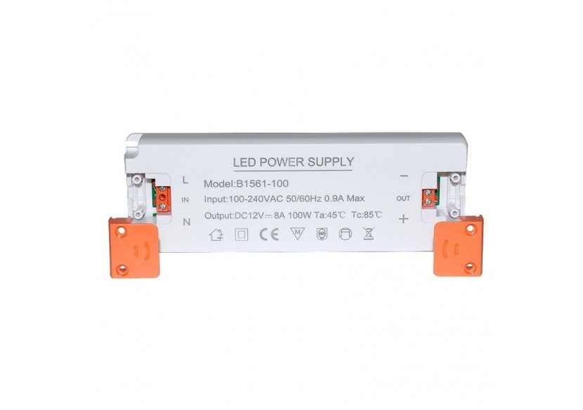 Alimentation LED 12V-100W-IP20 extra plate - B1561-100 - Barcelona LED