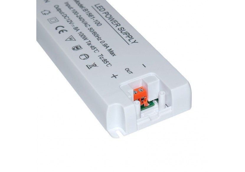 Alimentation LED 12V-100W-IP20 extra plate - B1561-100 - Barcelona LED