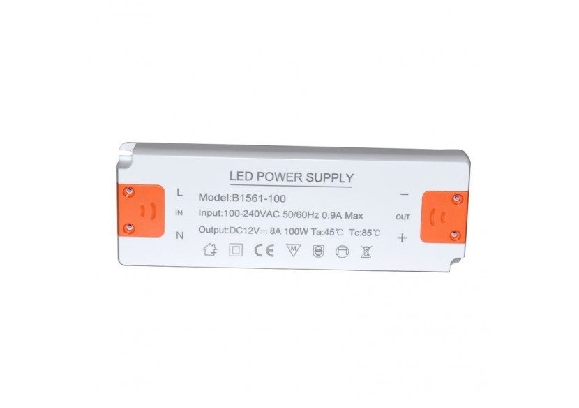 Alimentation LED 12V-100W-IP20 extra plate - B1561-100 - Barcelona LED