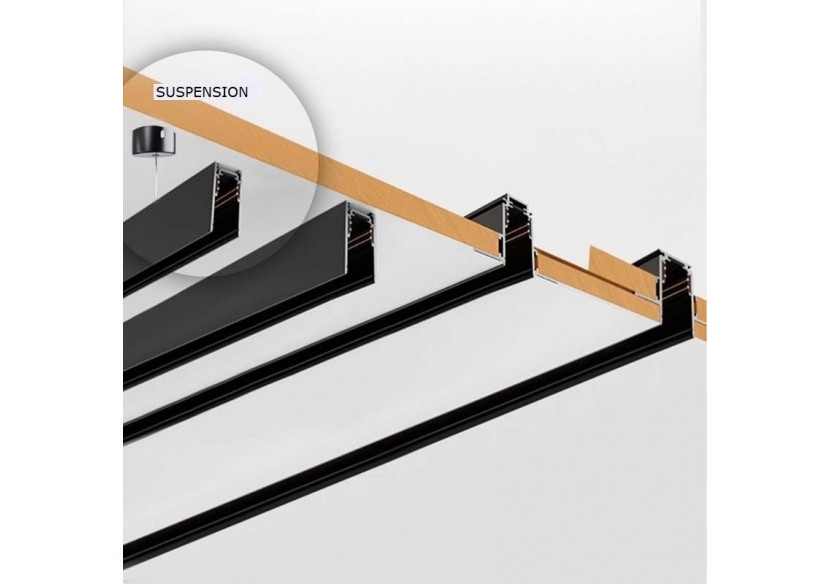 Rail magnétique 48V + kit de suspension-1 mètre - CMC-100-N - Barcelona LED
