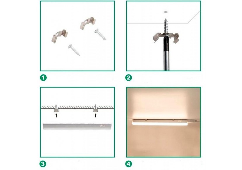 Réglette LED pour dessous de meuble-T5-150 cm-18W opale-CCT - B1780-5-150CCT - Barcelona LED