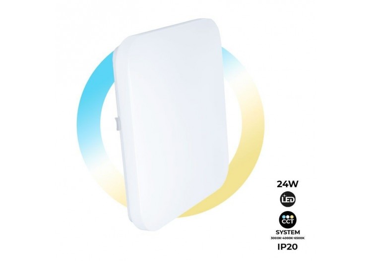 Plafonnier carré LED en saillie BASIC CCT-24W-IP20 - B1288-C-CCT - Barcelona LED