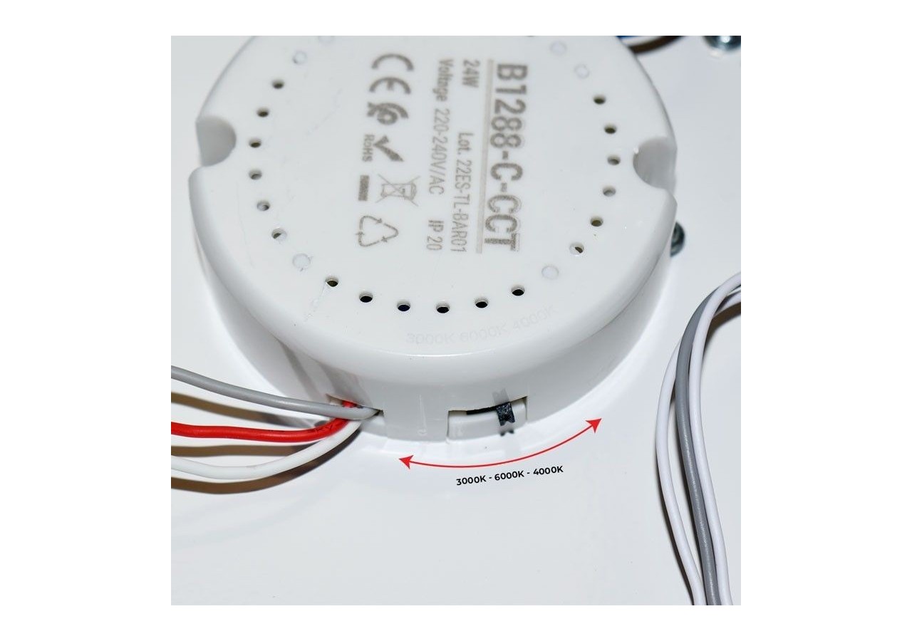 Plafonnier carré LED en saillie BASIC CCT-24W-IP20 - B1288-C-CCT - Barcelona LED