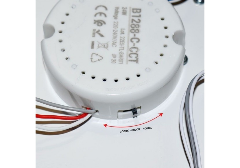 Plafonnier carré LED en saillie BASIC CCT-24W-IP20 - B1288-C-CCT - Barcelona LED