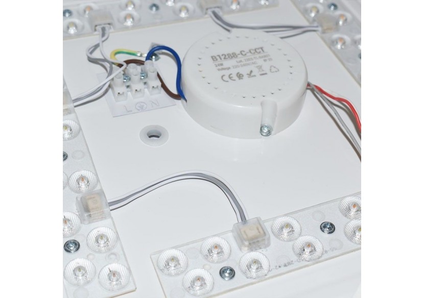 Plafonnier carré LED en saillie BASIC CCT-24W-IP20 - B1288-C-CCT - Barcelona LED