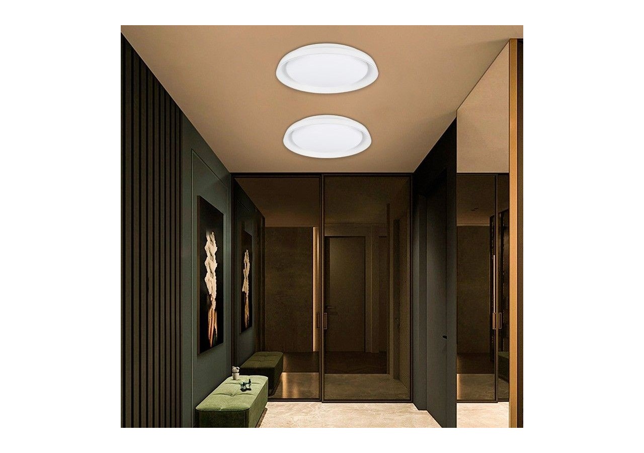 Plafonnier LED rond en saillie SMART RGBW et CCT avec connexion WIFI-30W-IP20 - B1290-R-SMART - Barcelona LED