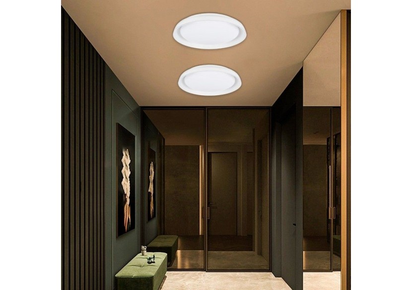 Plafonnier LED rond en saillie SMART RGBW et CCT avec connexion WIFI-30W-IP20 - B1290-R-SMART - Barcelona LED