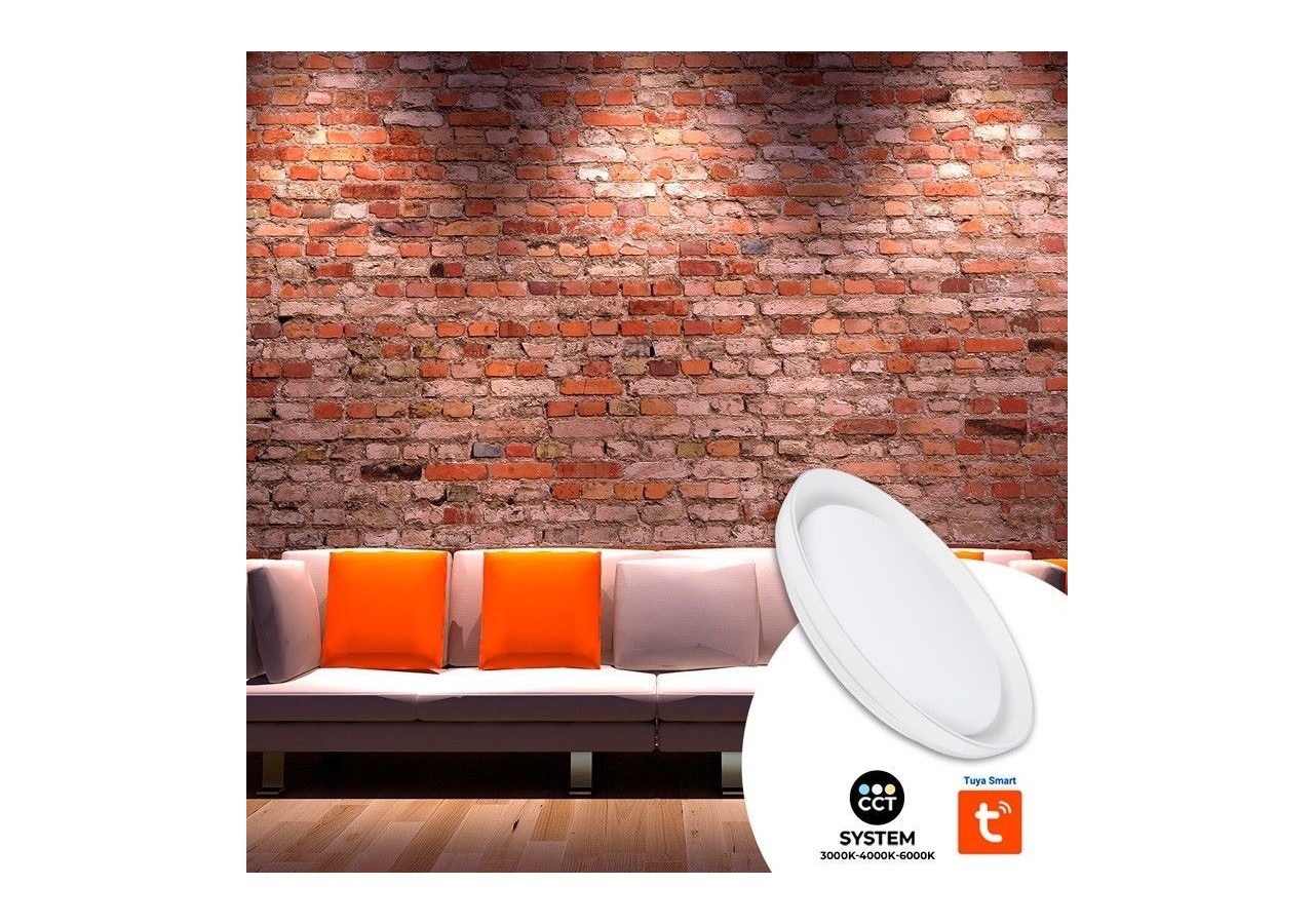 Plafonnier LED rond en saillie SMART RGBW et CCT avec connexion WIFI-30W-IP20 - B1290-R-SMART - Barcelona LED