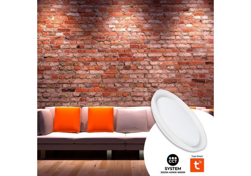 Plafonnier LED rond en saillie SMART RGBW et CCT avec connexion WIFI-30W-IP20 - B1290-R-SMART - Barcelona LED