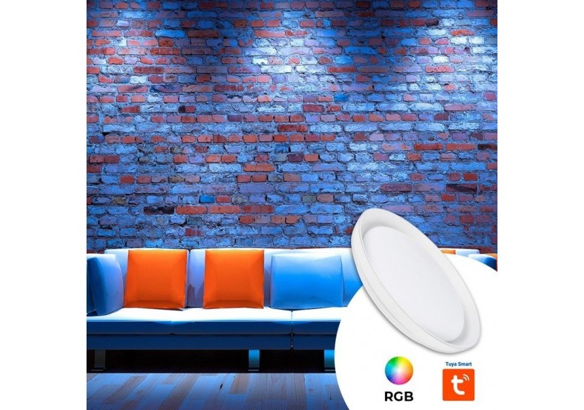 Plafonnier LED rond en saillie SMART RGBW et CCT avec connexion WIFI-30W-IP20 - B1290-R-SMART - Barcelona LED