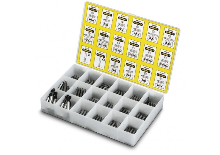 Coffret D'Embouts De Vissage - Assortiment De 200Pcs - Stanley : Confort'Mat