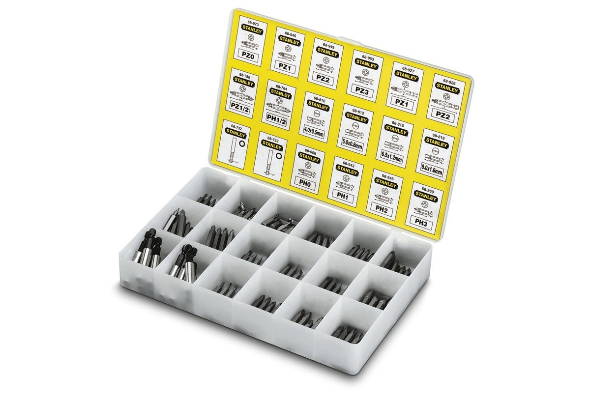 Coffret D'Embouts De Vissage - Assortiment De 200Pcs - Stanley : Confort'Mat
