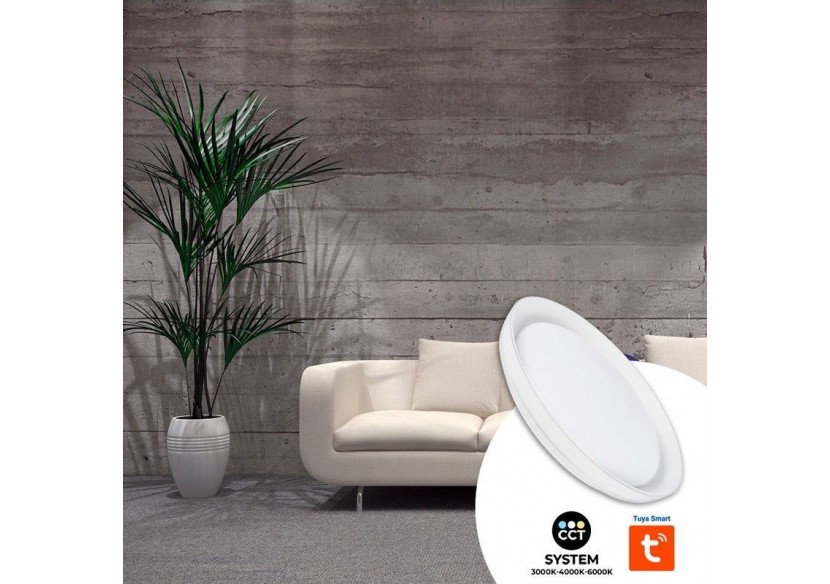 Plafonnier LED rond en saillie SMART RGBW et CCT avec connexion WIFI-30W-IP20 - B1290-R-SMART - Barcelona LED