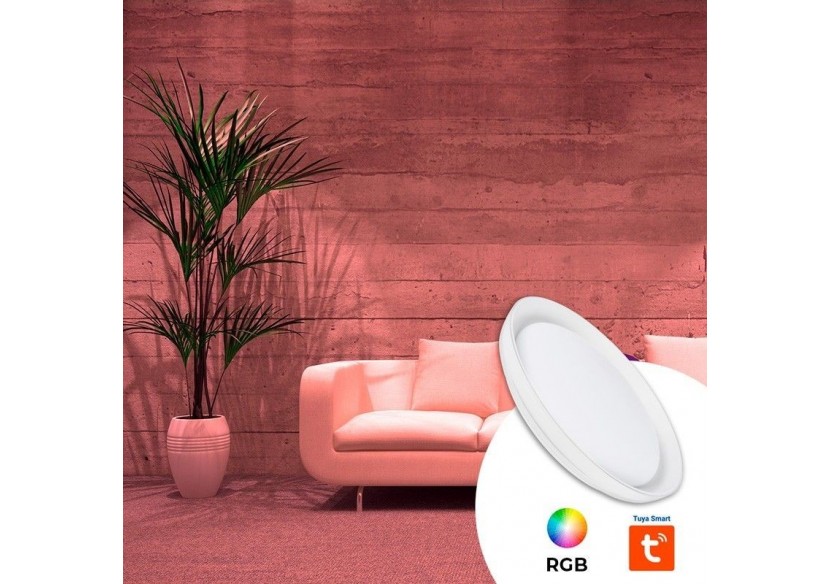 Plafonnier LED rond en saillie SMART RGBW et CCT avec connexion WIFI-30W-IP20 - B1290-R-SMART - Barcelona LED