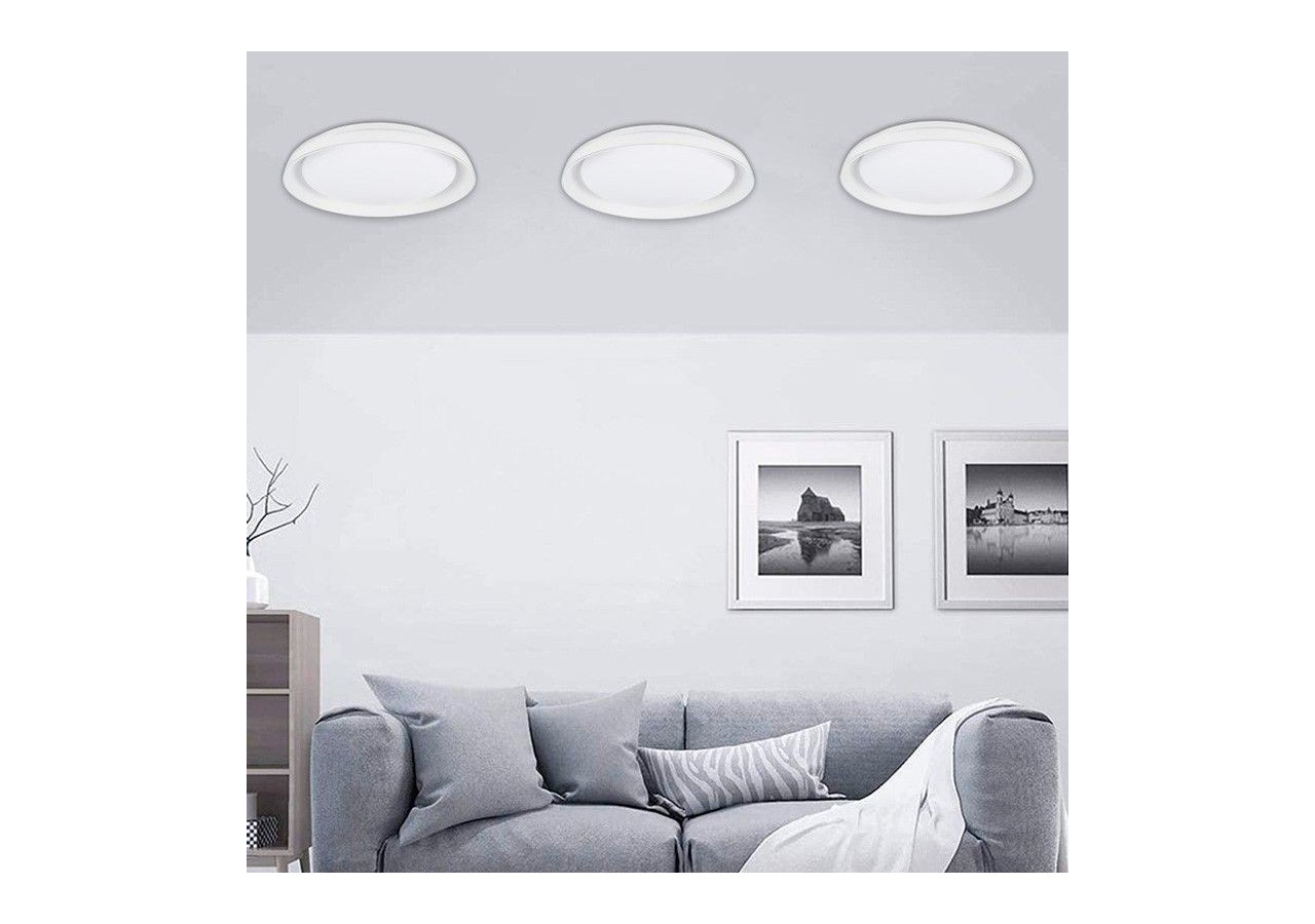 Plafonnier LED rond en saillie SMART RGBW et CCT avec connexion WIFI-30W-IP20 - B1290-R-SMART - Barcelona LED