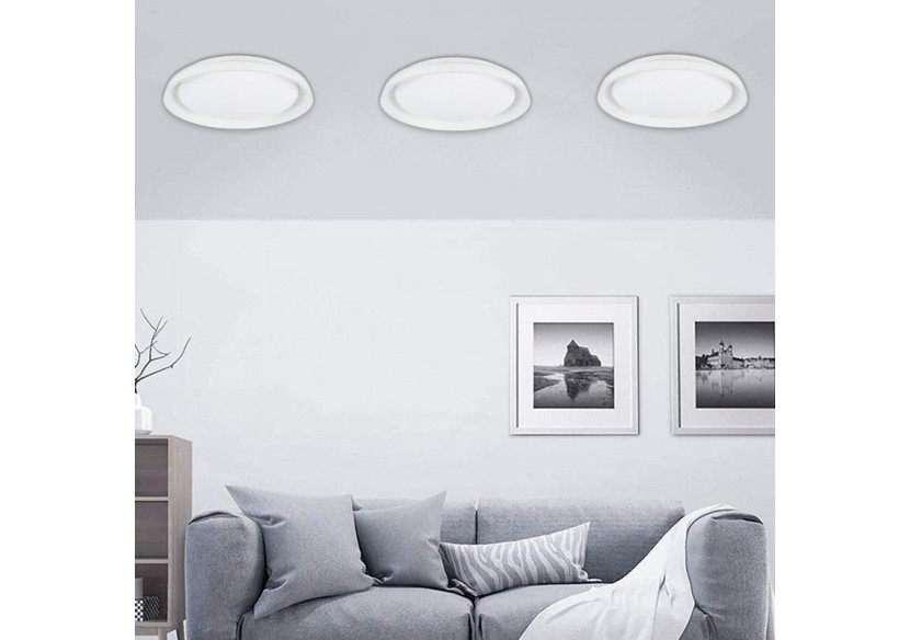 Plafonnier LED rond en saillie SMART RGBW et CCT avec connexion WIFI-30W-IP20 - B1290-R-SMART - Barcelona LED