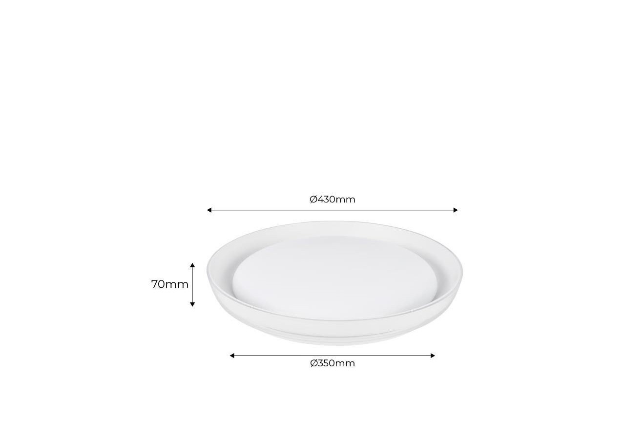 Plafonnier LED rond en saillie SMART RGBW et CCT avec connexion WIFI-30W-IP20 - B1290-R-SMART - Barcelona LED