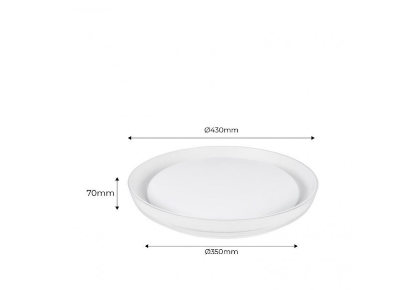 Plafonnier LED rond en saillie SMART RGBW et CCT avec connexion WIFI-30W-IP20 - B1290-R-SMART - Barcelona LED