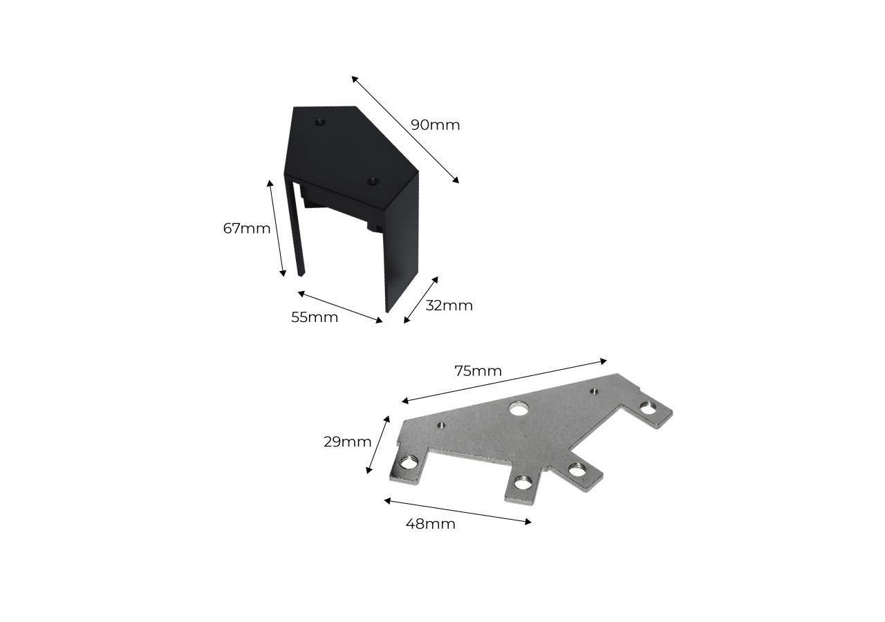 Connecteur d'angle 60 degrés pour suspension LED linéaires-Référence B9010/B9020/B9030 - B9010-160-N - Barcelona LED