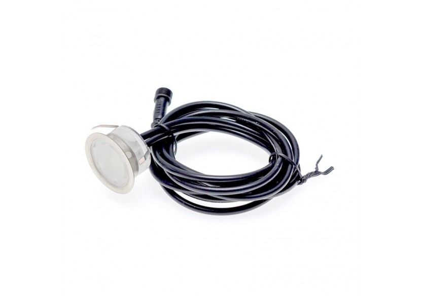 Kit 6 spots LED encastrables au sol diamètre 40x20mm 0,4W 12V-DC IP67 - BA50002-BC - Barcelona LED