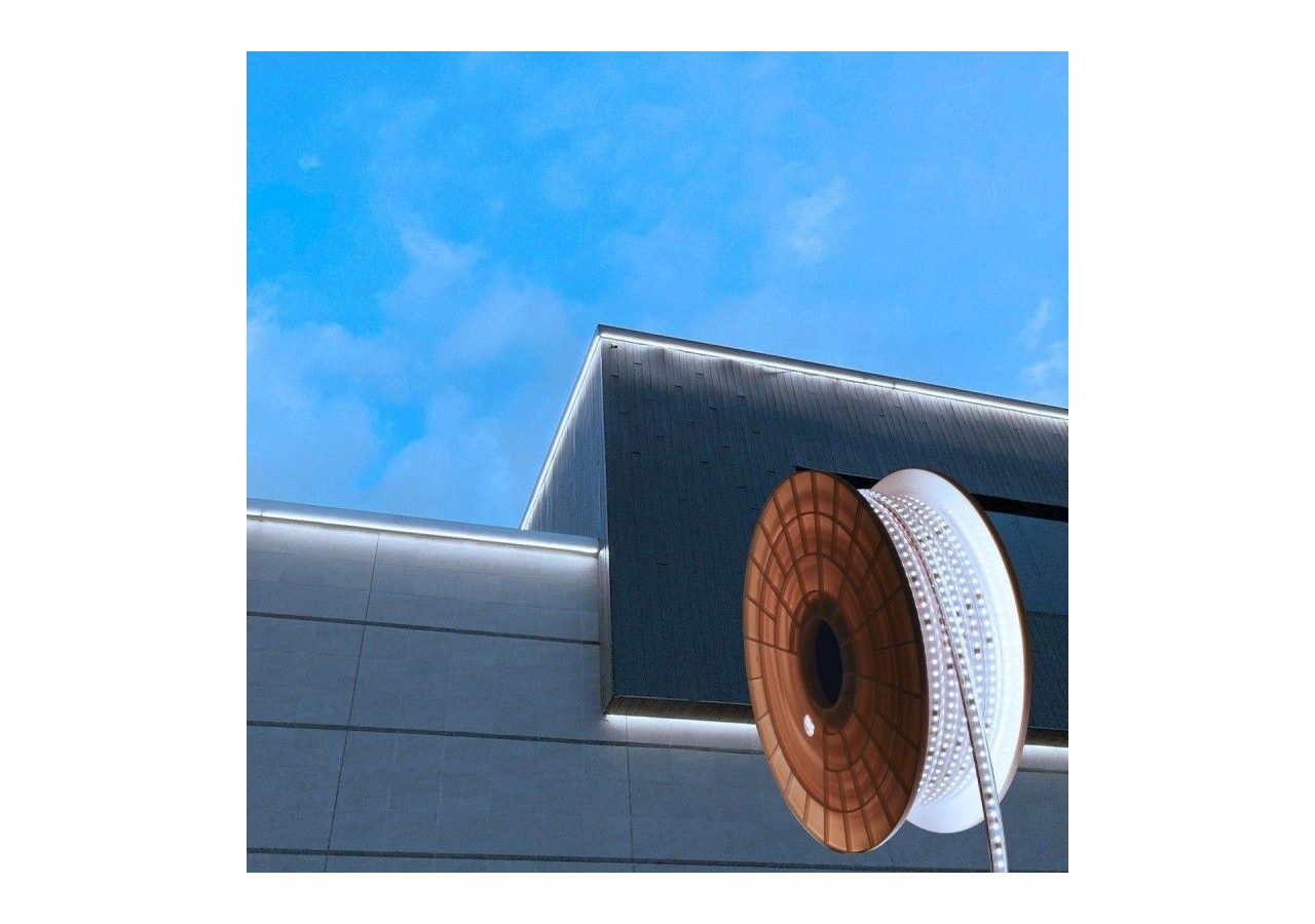 Ruban LED 220V-950W (6000xSMD2835) 12mm-Extérieur(IP67)-Rouleau 50 mètres-Sécable tous les 10cm - B1550-50-BF - Barcelona LED