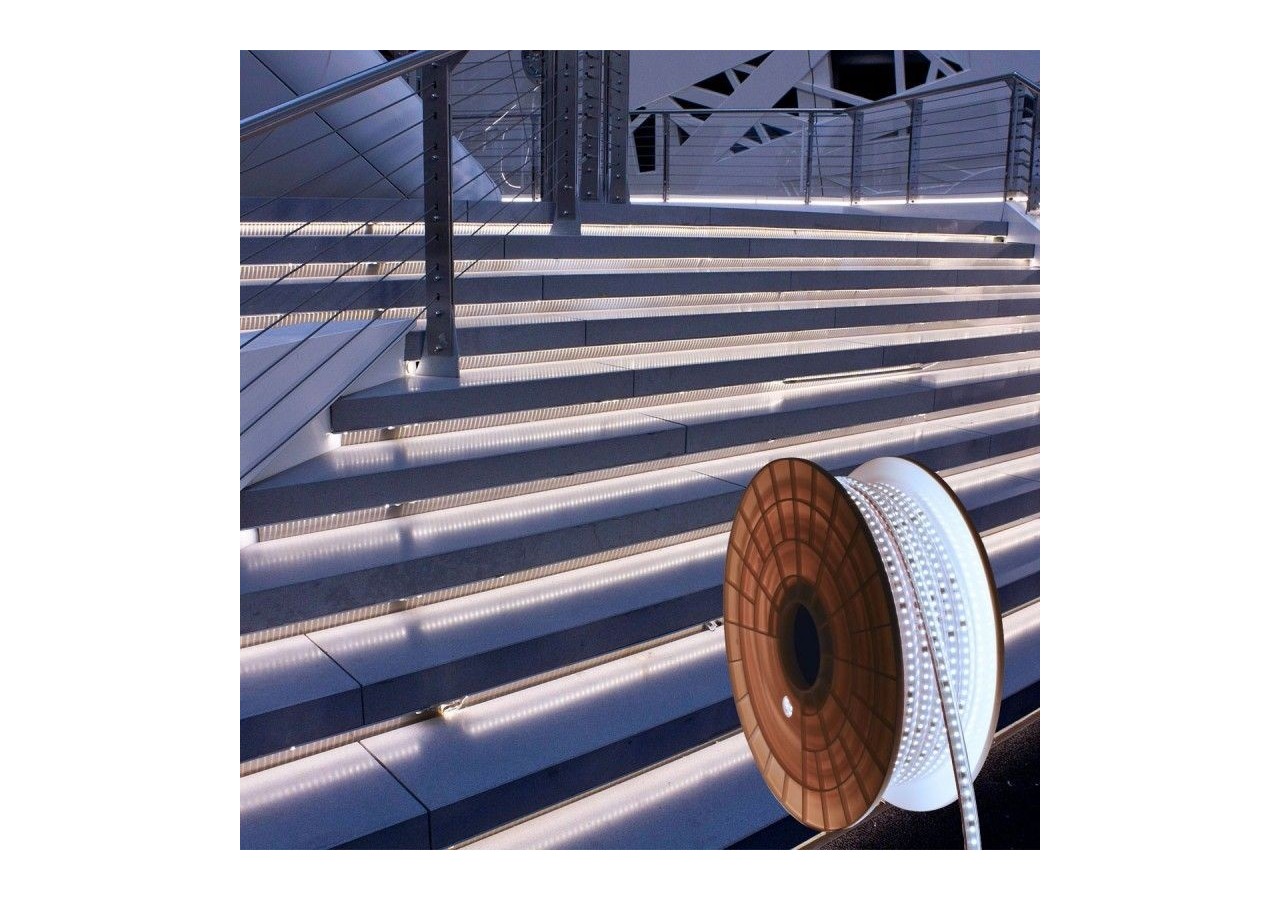 Ruban LED 220V-950W (6000xSMD2835) 12mm-Extérieur(IP67)-Rouleau 50 mètres-Sécable tous les 10cm - B1550-50-BF - Barcelona LED