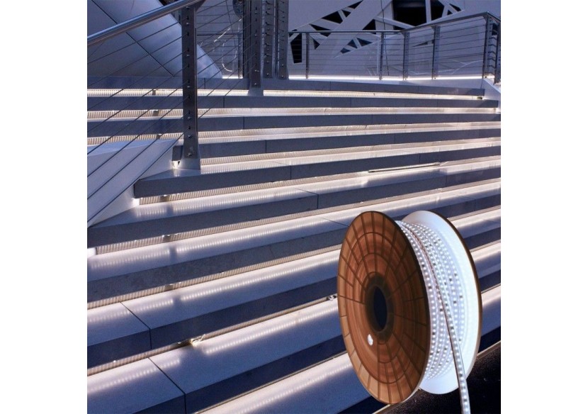 Ruban LED 220V-950W (6000xSMD2835) 12mm-Extérieur(IP67)-Rouleau 50 mètres-Sécable tous les 10cm - B1550-50-BF - Barcelona LED