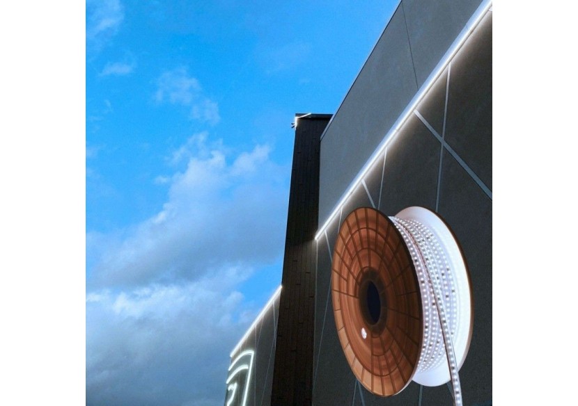 Ruban LED 220V-950W (6000xSMD2835) 12mm-Extérieur(IP67)-Rouleau 50 mètres-Sécable tous les 10cm - B1550-50-BF - Barcelona LED