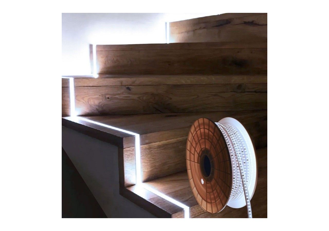 Ruban LED 220V-950W (6000xSMD2835) 12mm-Extérieur(IP67)-Rouleau 50 mètres-Sécable tous les 10cm - B1550-50-BF - Barcelona LED