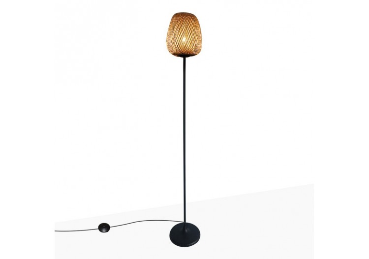Lampadaire en osier "NIKKO". - LM184-P - Barcelona LED