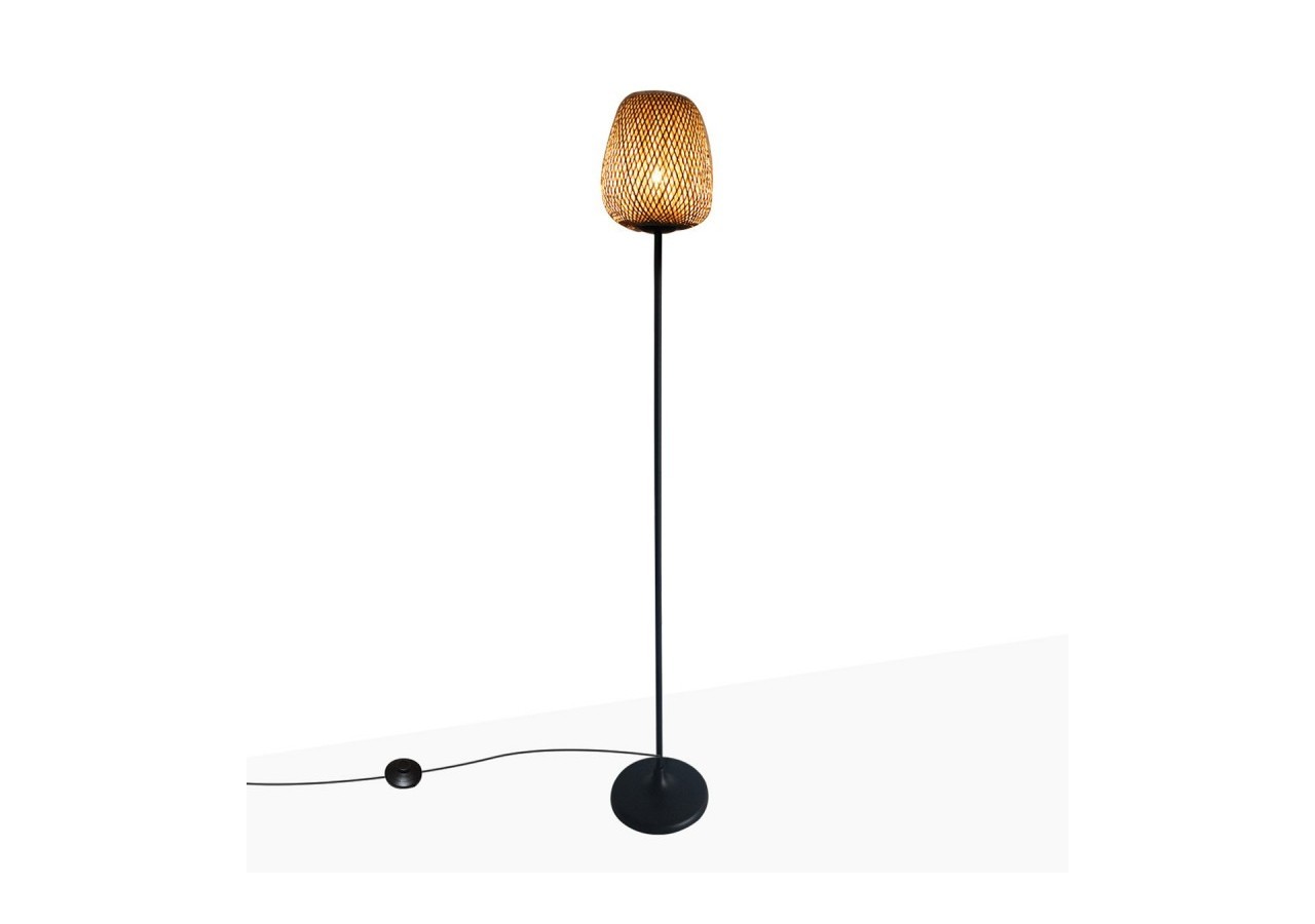 Lampadaire en osier "NIKKO". - LM184-P - Barcelona LED