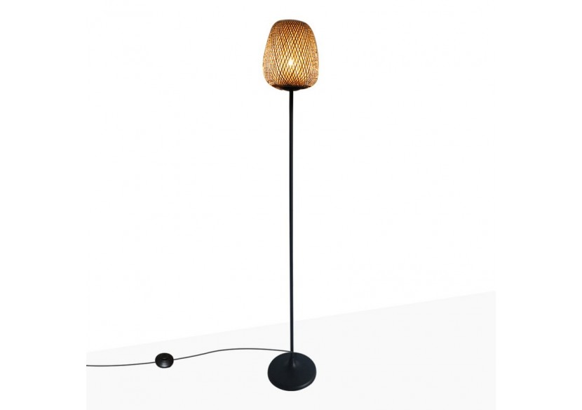Lampadaire en osier "NIKKO". - LM184-P - Barcelona LED
