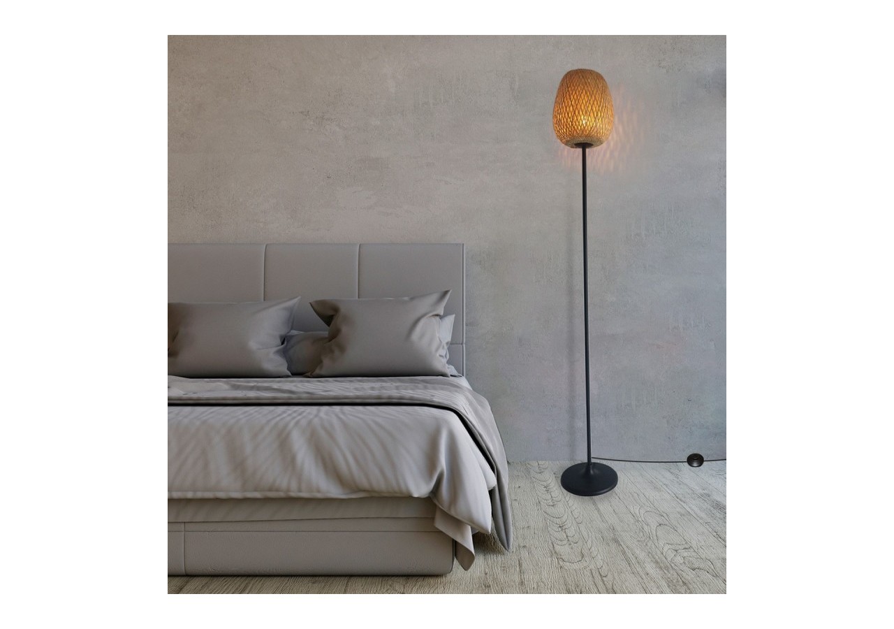 Lampadaire en osier "NIKKO". - LM184-P - Barcelona LED
