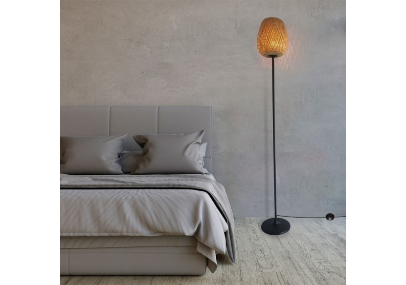 Lampadaire en osier "NIKKO". - LM184-P - Barcelona LED