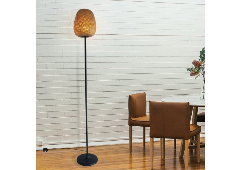 Lampadaire en osier "NIKKO". - LM184-P - Barcelona LED