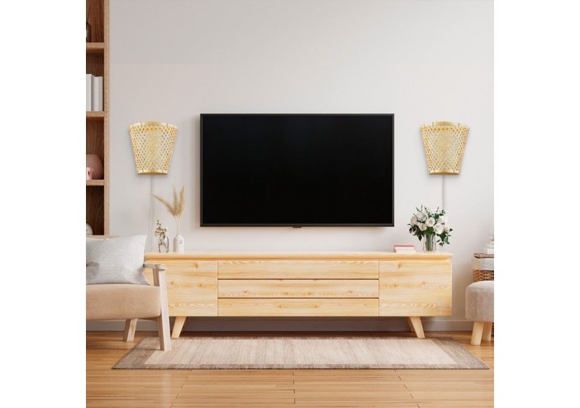 Applique murale en osier avec prise "PANI" - LM166-EU - Barcelona LED