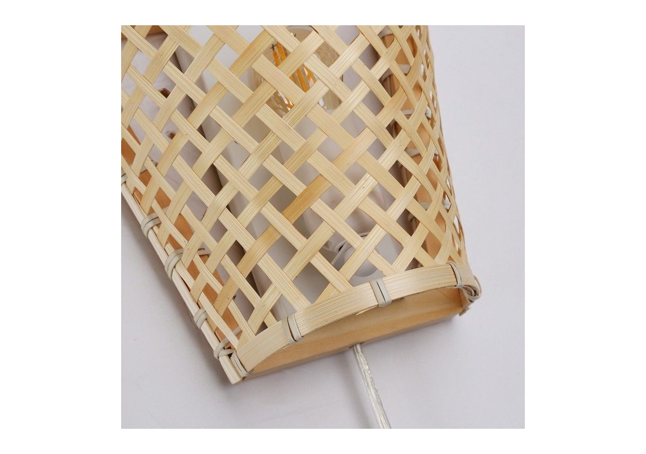 Applique murale en osier avec prise "PANI" - LM166-EU - Barcelona LED