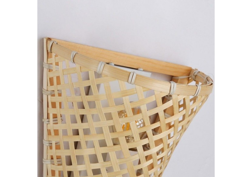 Applique murale en osier avec prise "PANI" - LM166-EU - Barcelona LED