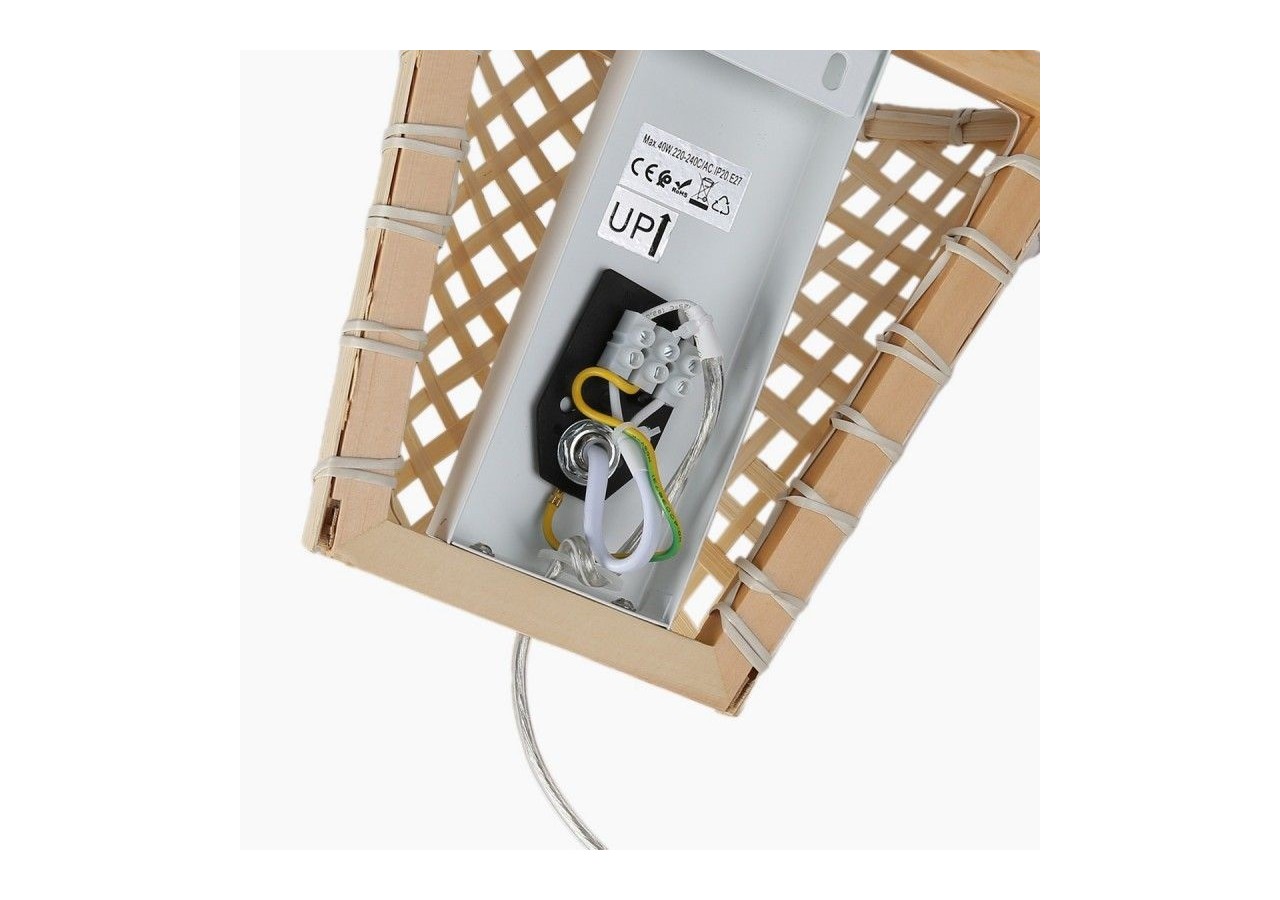 Applique murale en osier avec prise "PANI" - LM166-EU - Barcelona LED