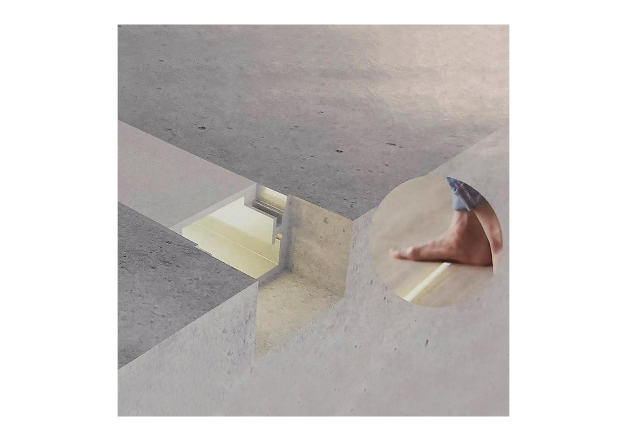 Profilé encastrable dans le sol-Ruban LED jusqu'à 15 mm-2 mètres - LM3815 - Barcelona LED