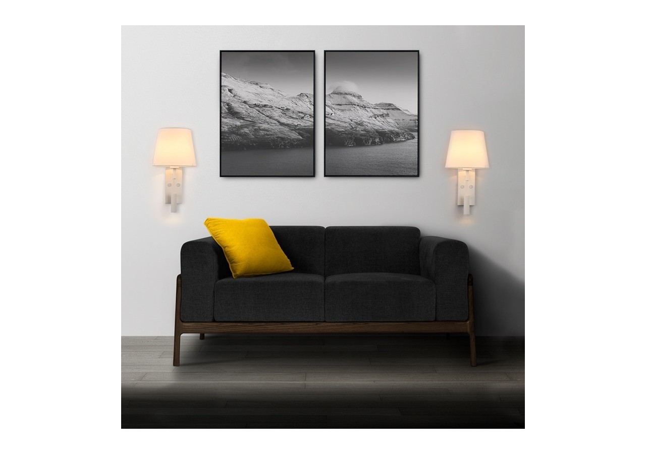 Applique murale "NOAH" avec liseuse LED-3,4W - L2032-B - Barcelona LED