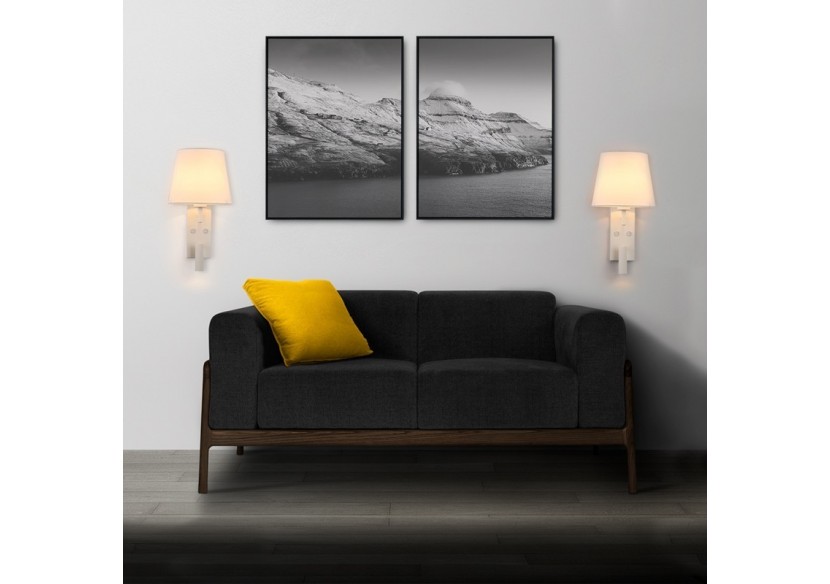 Applique murale "NOAH" avec liseuse LED-3,4W - L2032-B - Barcelona LED