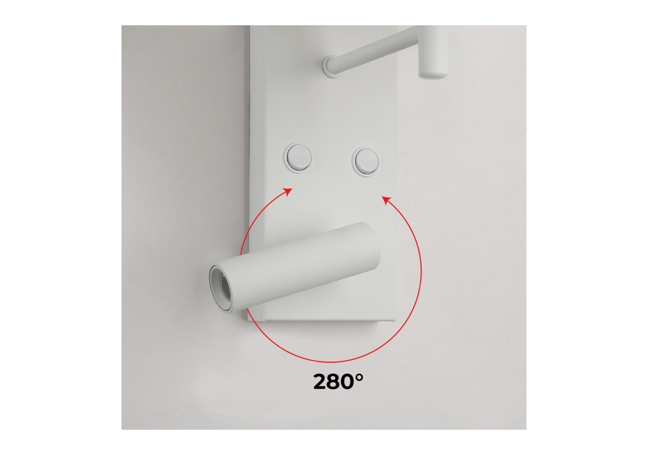 Applique murale "NOAH" avec liseuse LED-3,4W - L2032-B - Barcelona LED